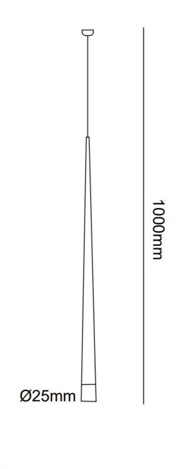 Led Sarkıt Avize Tekli Boru Model Monolux ML 83021
