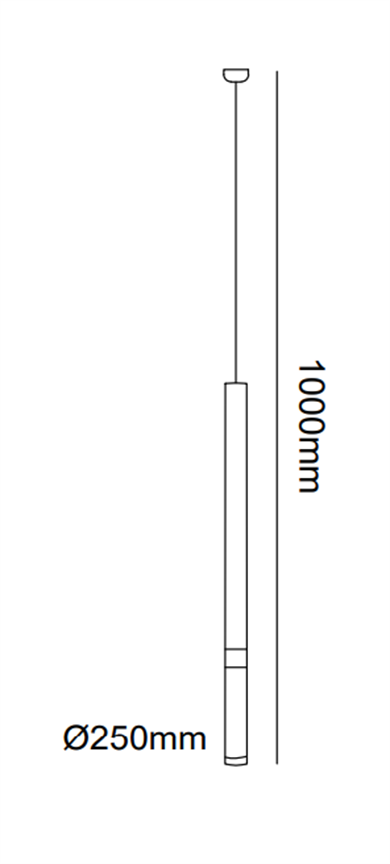 Led Sarkıt Avize Tekli Boru Model Monolux ML 83000