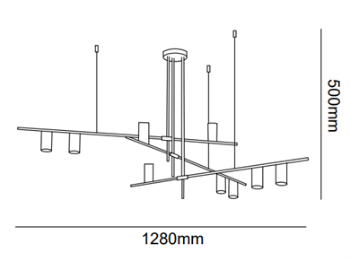 Gold Detaylı Led Sarkıt Avize Monolux ML 84007