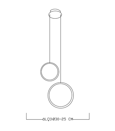 Monolux 2li Çember Sarkıt Avize ML 32023