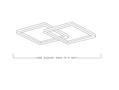 Monolux 2li Kare Sarkıt Avize ML 30302P