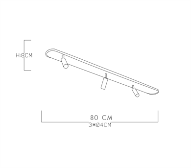 Monolux 3lü İskandinav Model Plafonyer ML 31049