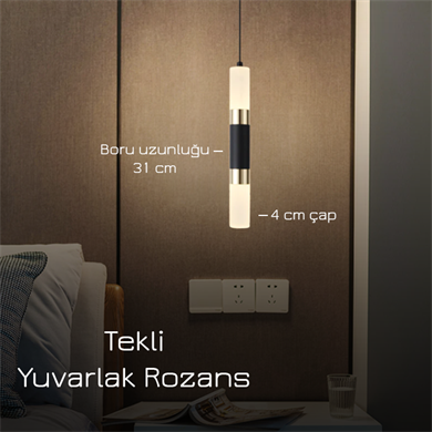 Monolux Pipelight Tekli Yuvarlak Rozans Boru Sarkıt ML-83110