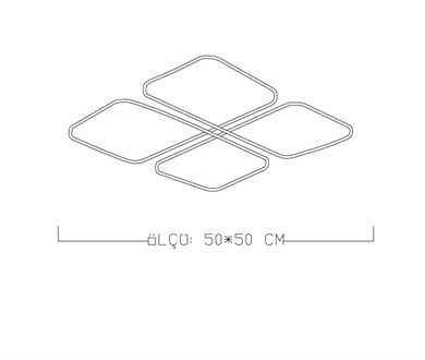 Monolux 4 Kare Dilimli Plafonyer