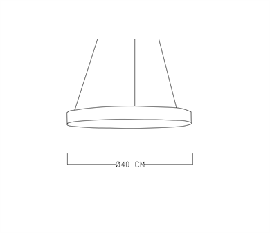 Monolux 40 cm Çember Sarkıt Avize ML 3014-30-40