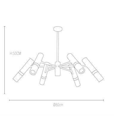 Monolux 7li Modern Tasarım Sarkıt Avize ML 83062-7