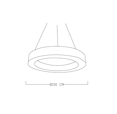 Monolux Çember Led Sarkıt Avize ML 2014S-60-100