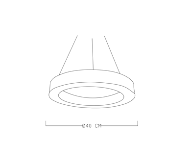 Monolux Çember Led Sarkıt Avize ML 2014-23-40