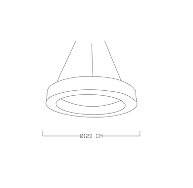 Monolux Çember Led Sarkıt Avize ML 2014S-72-120