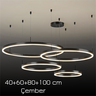 Monolux Circlelight Led 4lü Çember Sarkıt Avize ML 30045