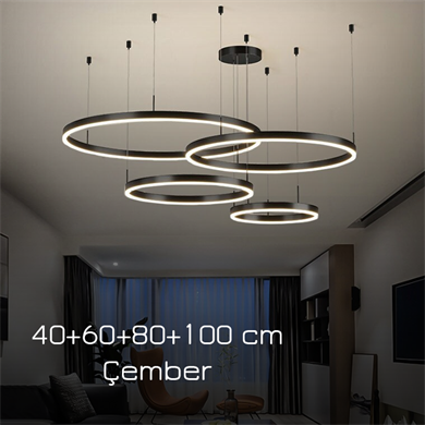 Monolux Circlelight Led 4lü Çember Sarkıt Avize ML 30045