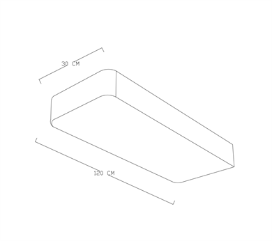 Monolux Dikdörtgen Plafonyer Avize ML 54057