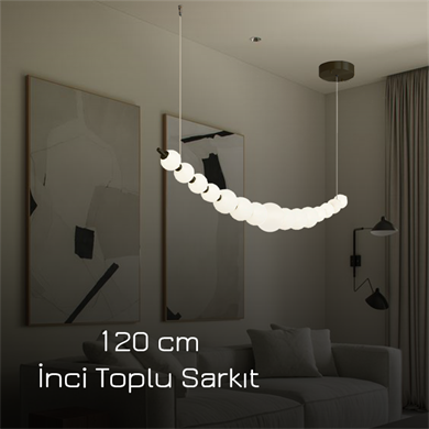 Monolux İnci Top Sarkıt Avize 120 CM ML 83521