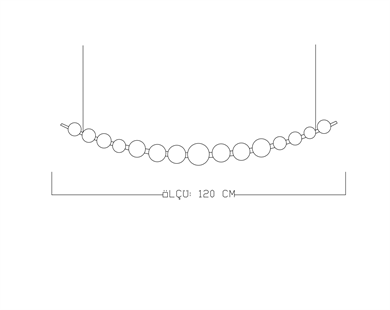 Monolux İnci Top Sarkıt Avize 120 CM ML 83521