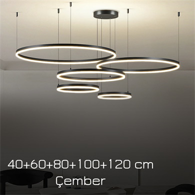 Monolux Circlelight Led 5li Çember Sarkıt Avize ML 30046