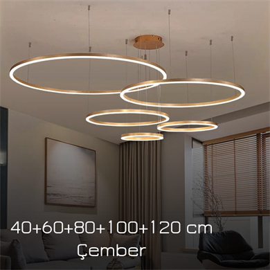 Monolux Circlelight Led 5li Çember Sarkıt Avize ML 30046