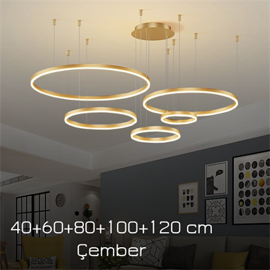 Monolux Circlelight Led 5li Çember Sarkıt Avize ML 30046