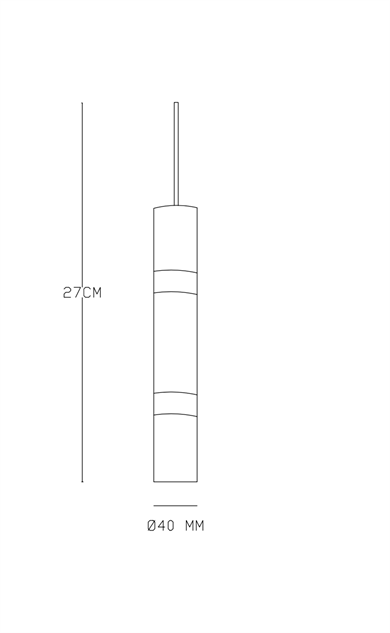 Monolux Pipelight Yuvarlak Rozans Boru Sarkıt ML 83110