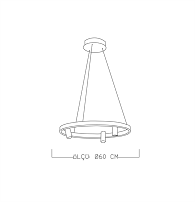 Sarkıt Led Avize Spotlu Çember ML 31041 Led Avize