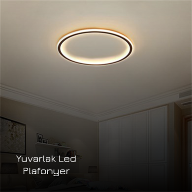 Monolux Çember Model Led İç-Dış Aydınlatmalı Plafonyer 80 cm çap ML 54106