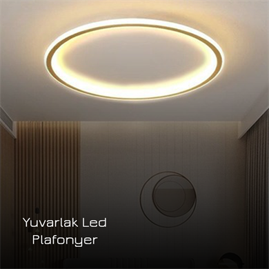 Monolux Çember Model Led İç-Dış Aydınlatmalı Plafonyer 80 cm çap ML 54106