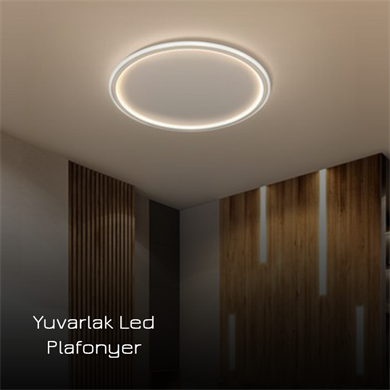 Monolux Çember Model Led İç-Dış Aydınlatmalı Plafonyer 80 cm çap ML 54106