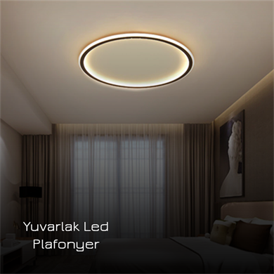 Monolux Çember Model Led İç-Dış Aydınlatmalı Plafonyer 80 cm çap ML 54106