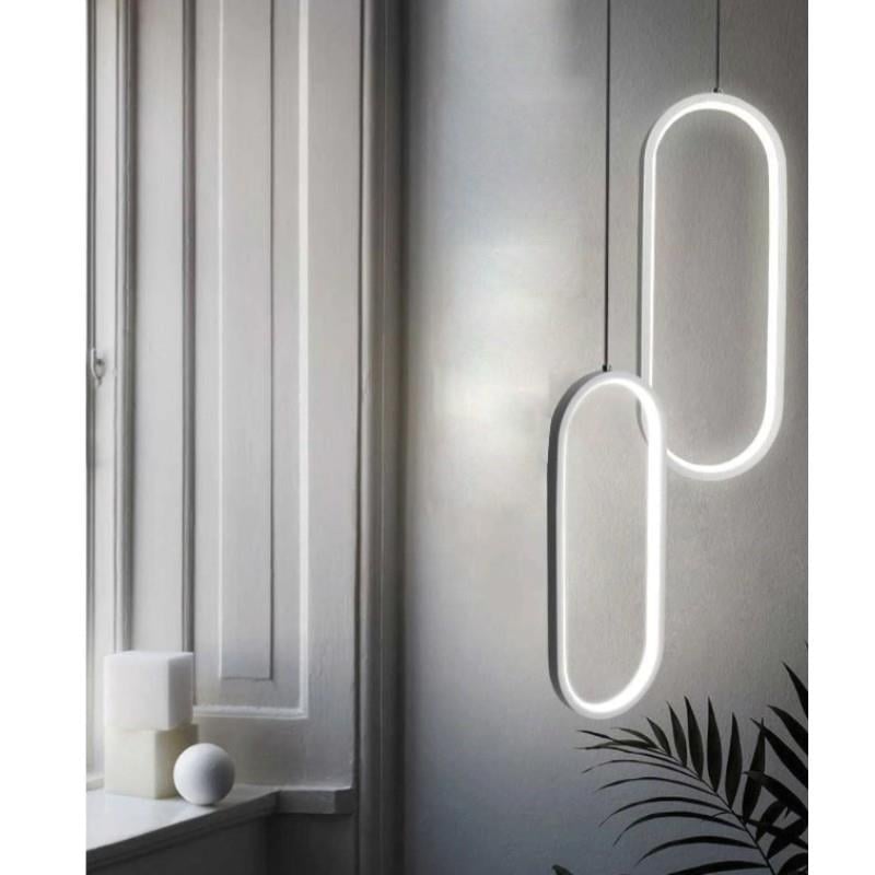 İkili Oval Sarkıt Led Avize Monolux ML 30074B