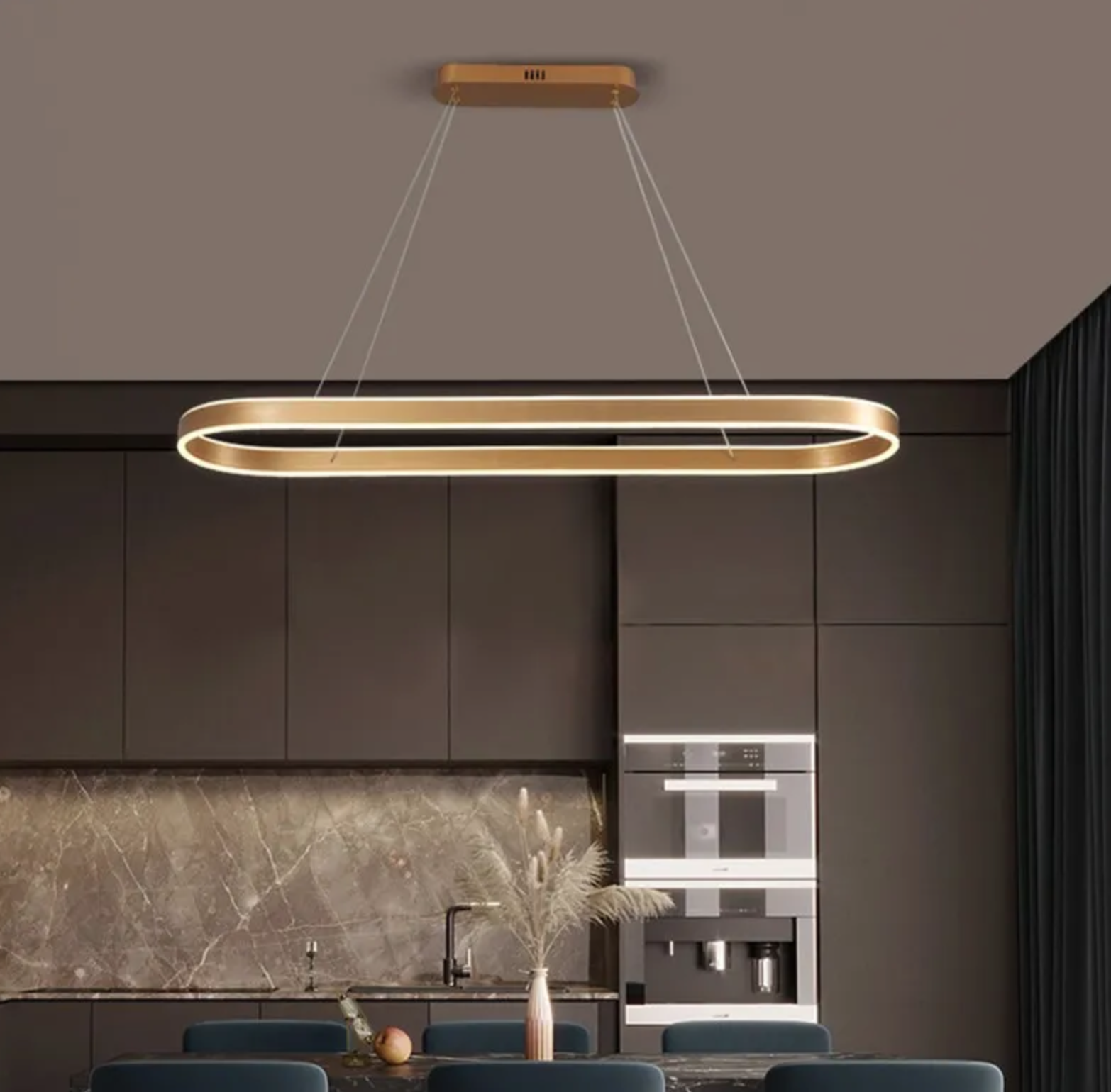 Monolux Oval 120 cm aşağı ve yukarı ışık Led Sarkıt ML 61900