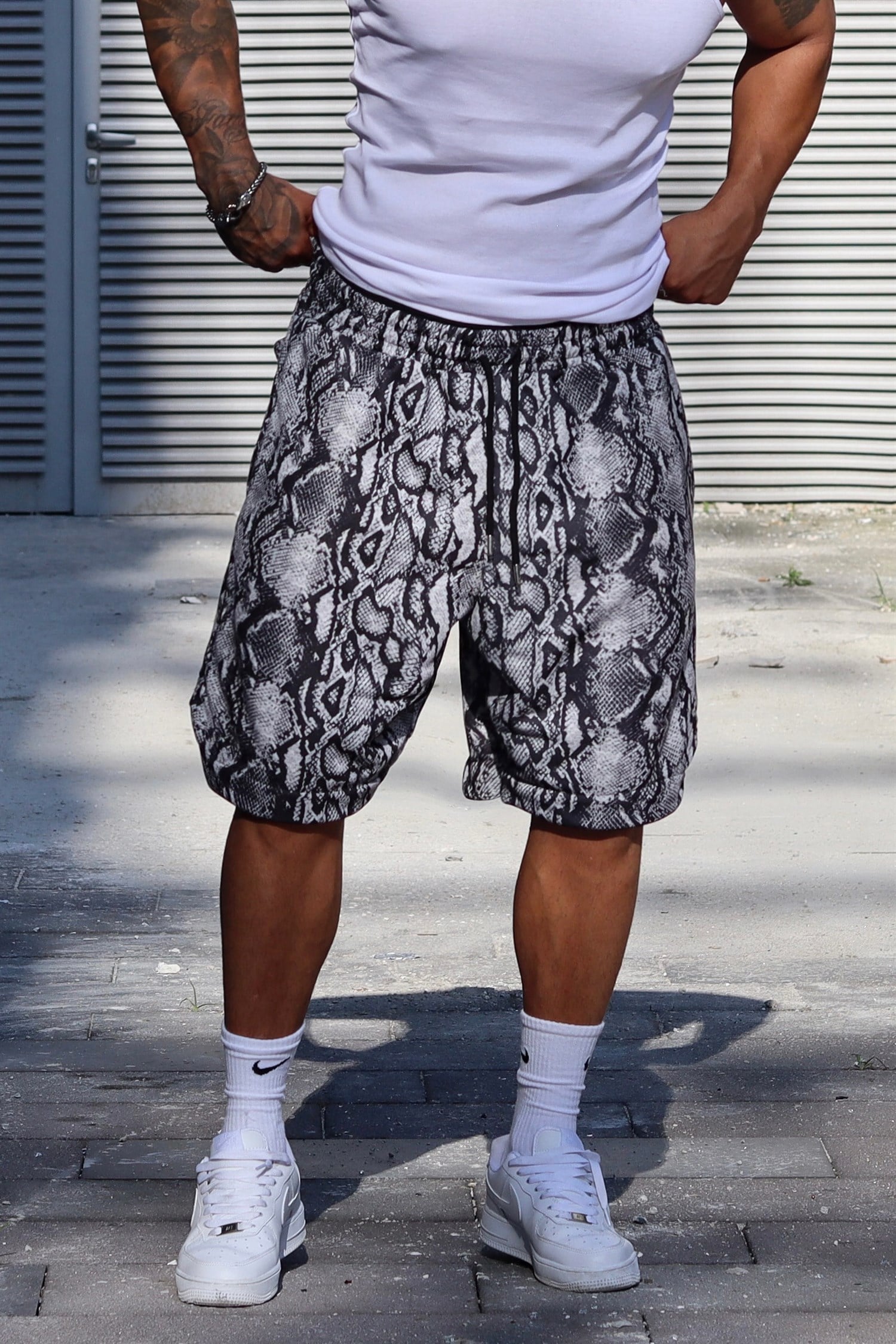  Oversize croc şort