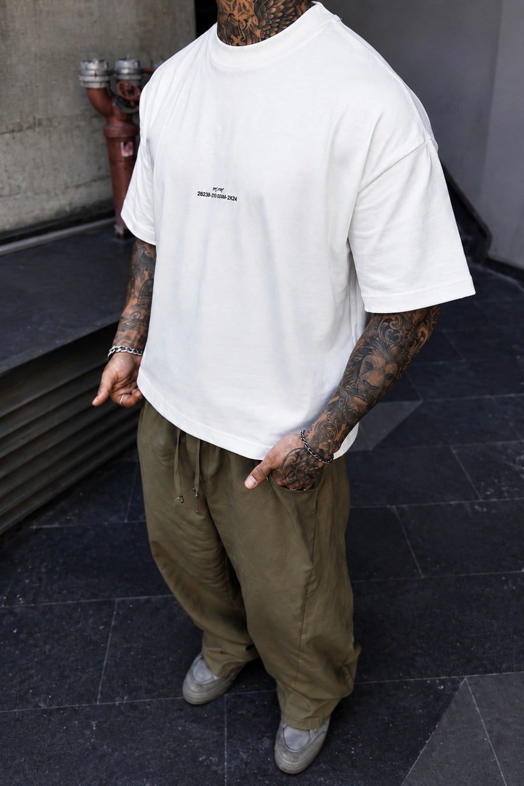+90 Oversize Beyaz Tshirt