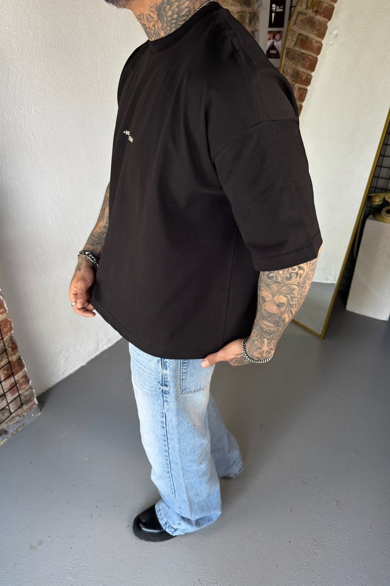 90 Oversize Siyah Tshirt