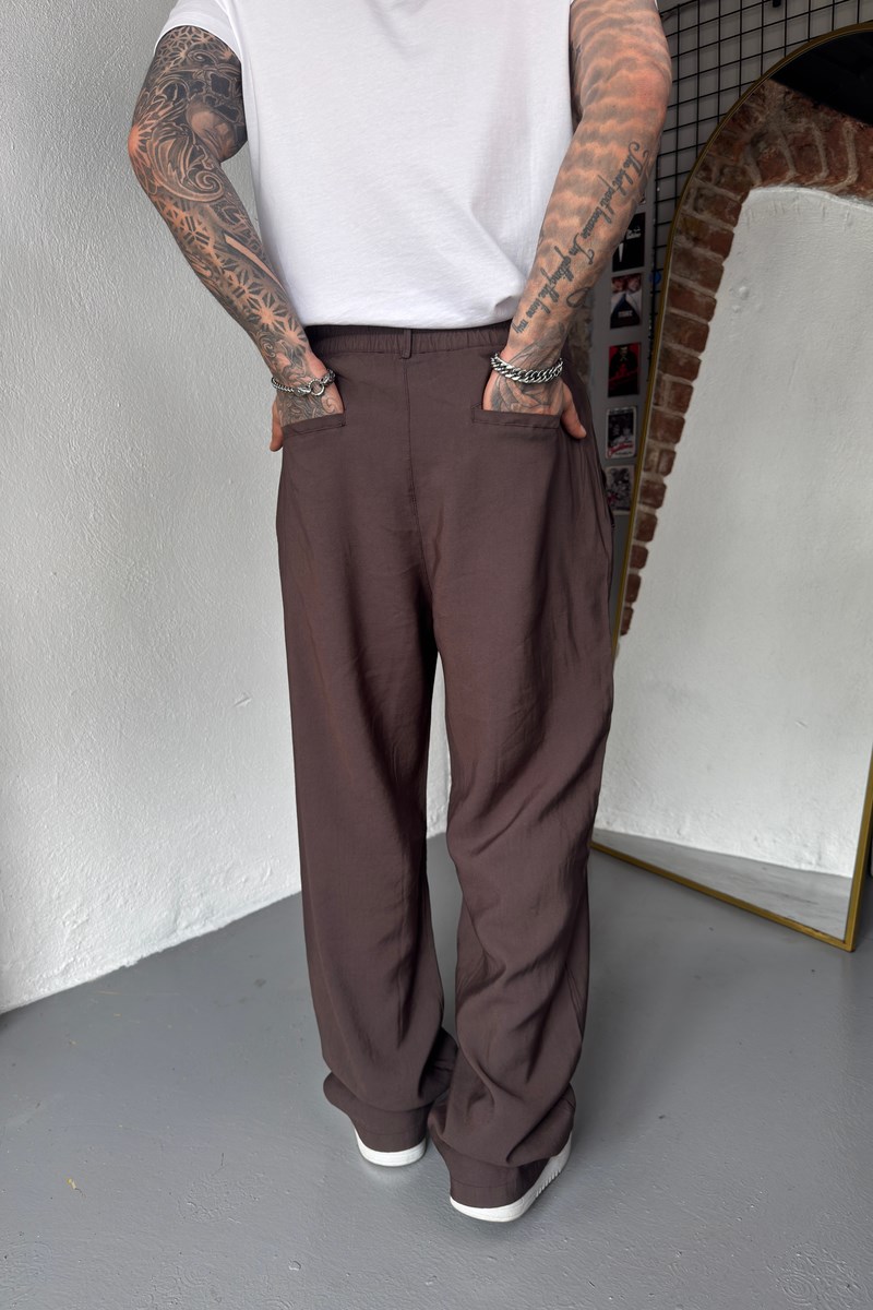 Acı Kahve Viskon Kumaş Pantolon