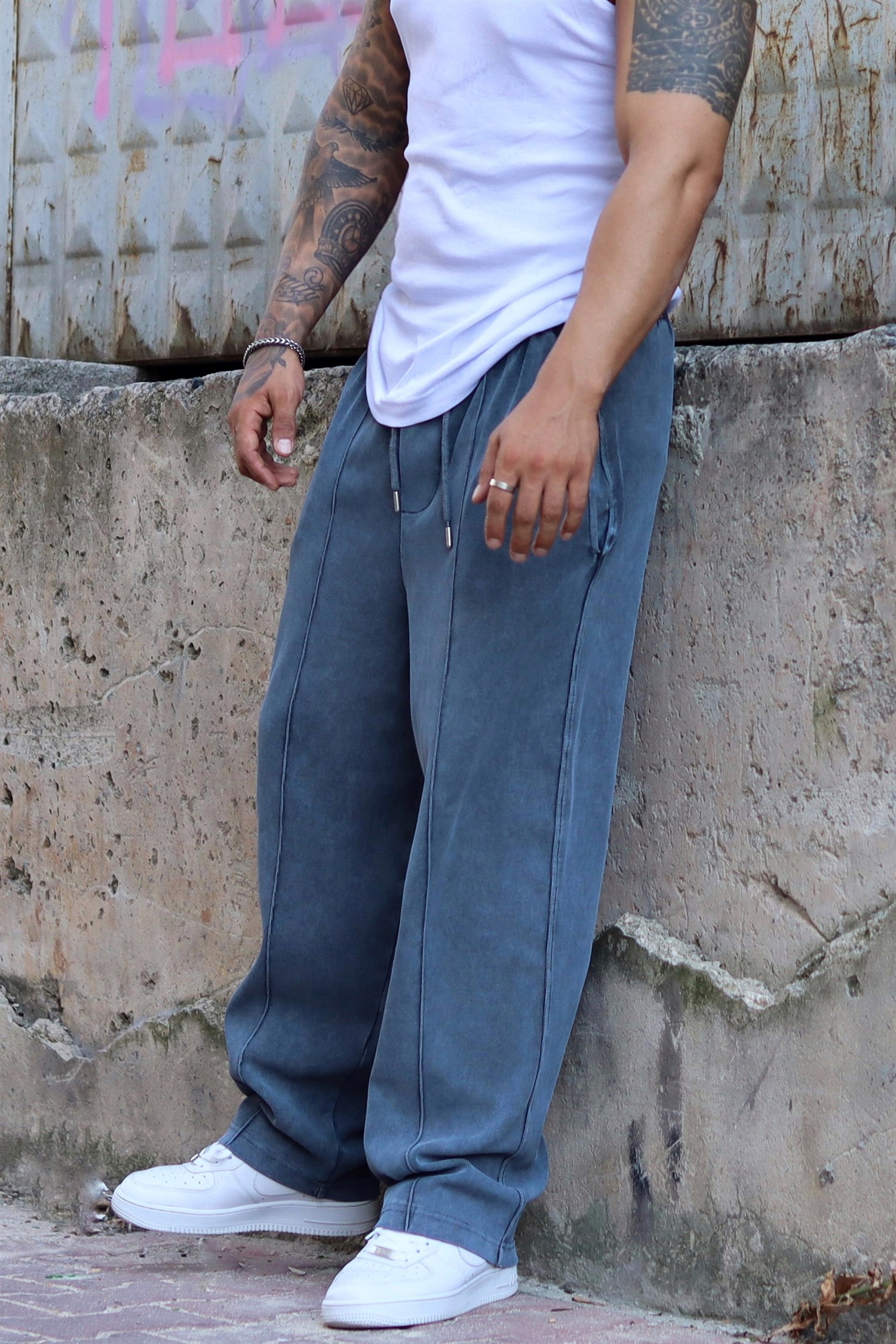 Acid wash baggy sweatpants