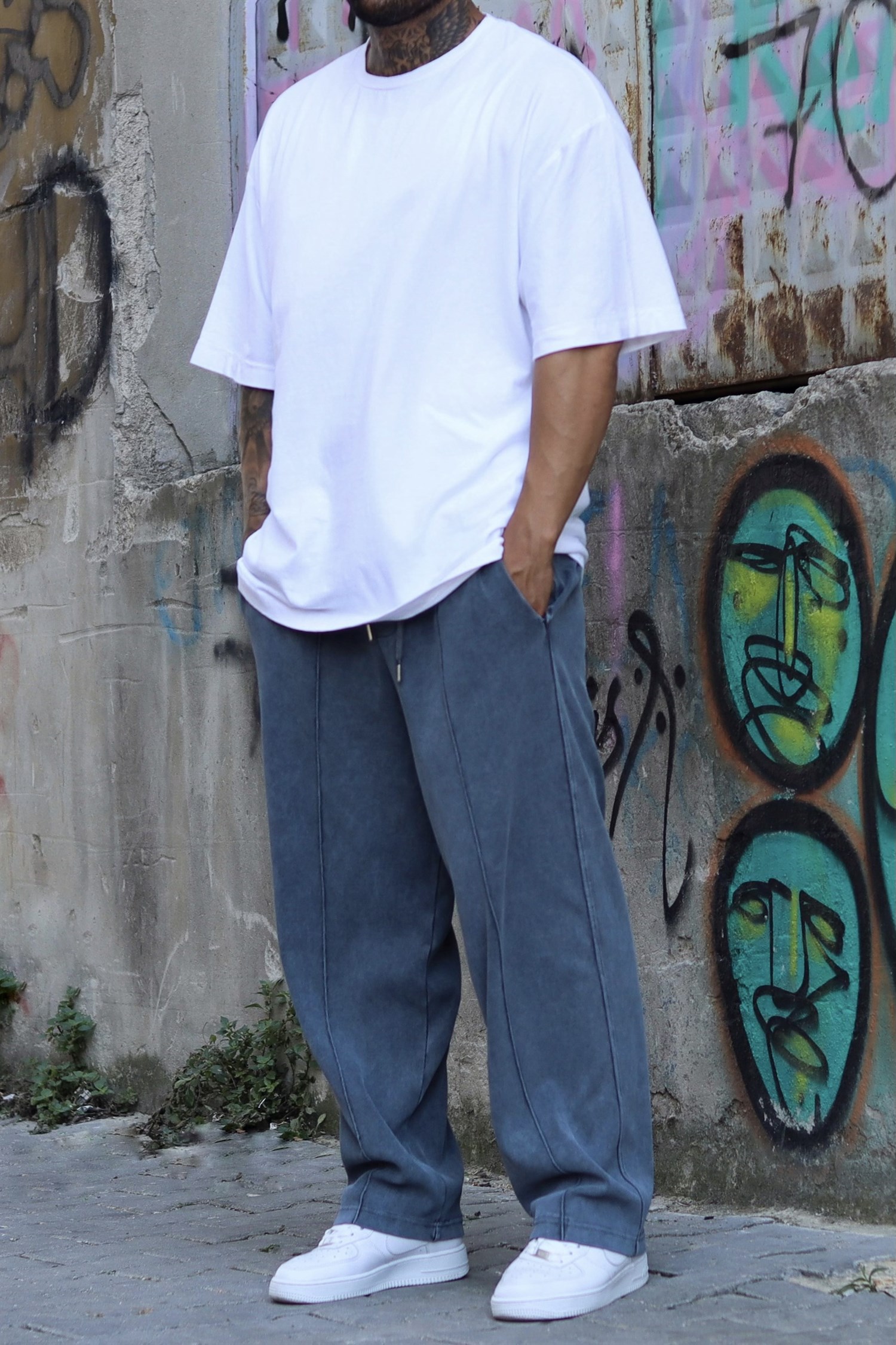 Acid wash baggy sweatpants