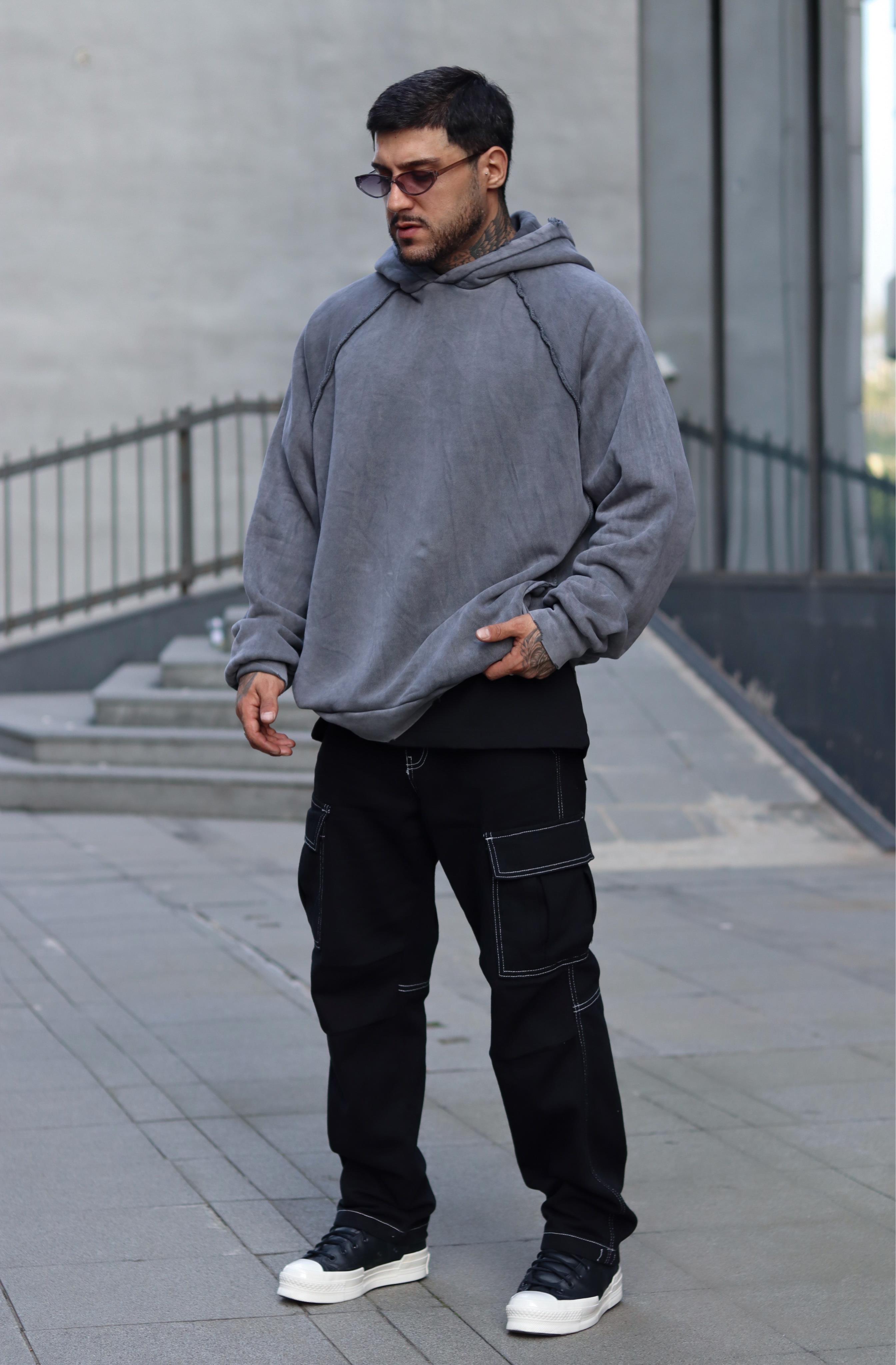 Acid wash hoodie