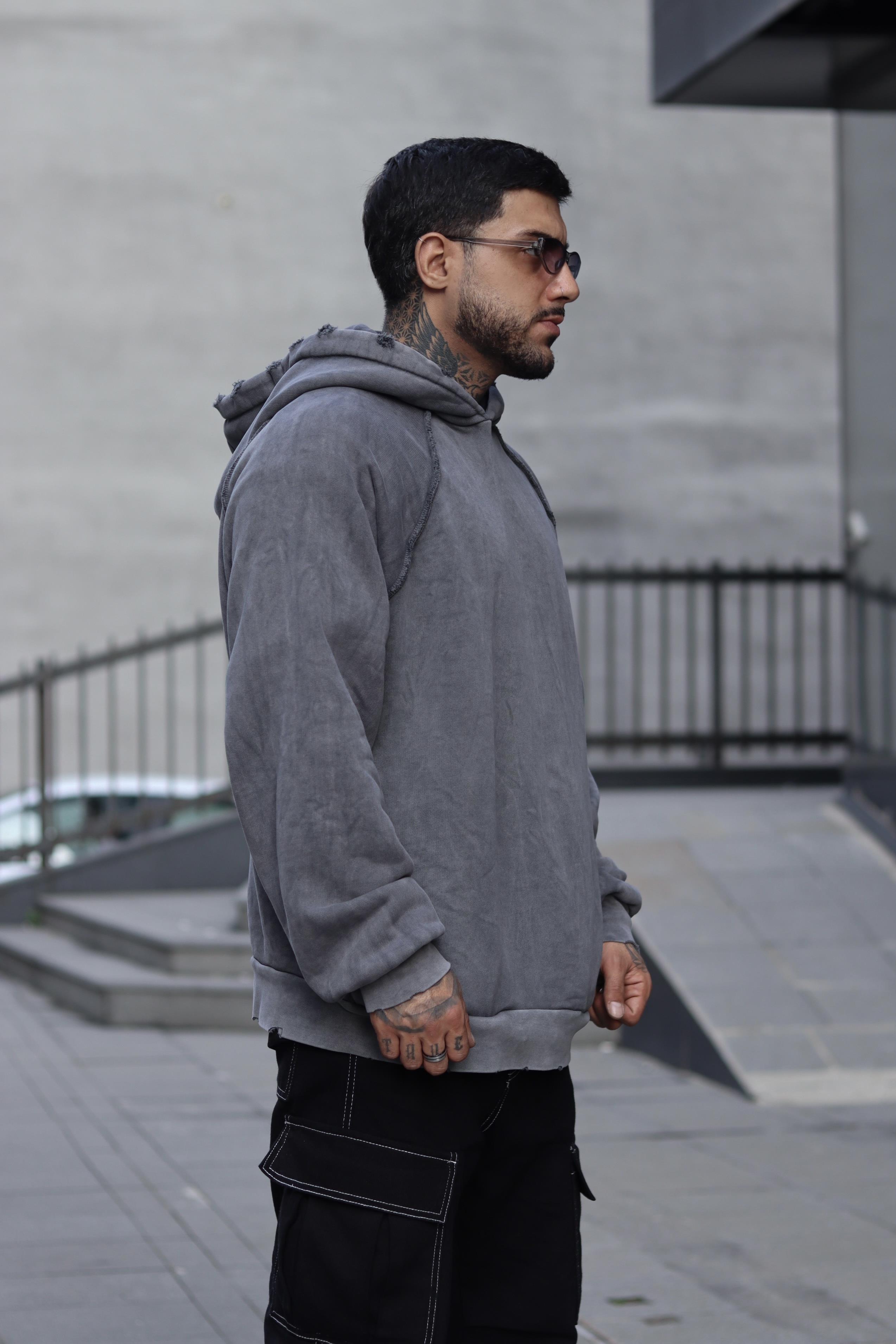 Acid wash hoodie
