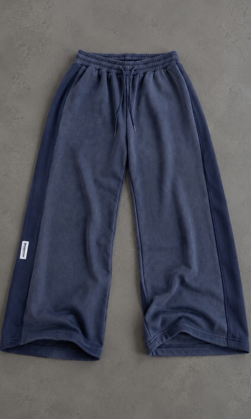 Acid Washed Blue Baggy Eşofman