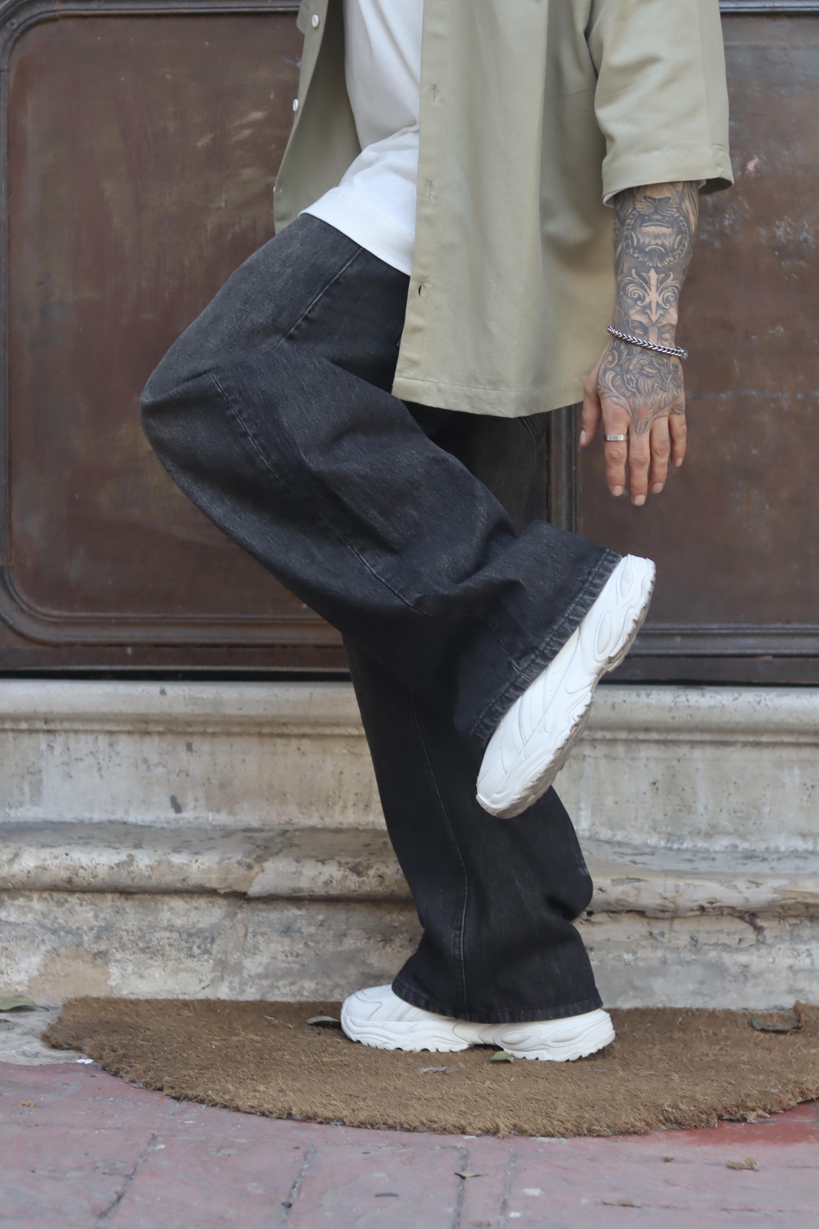 Antrasit ekstra baggy pantolon