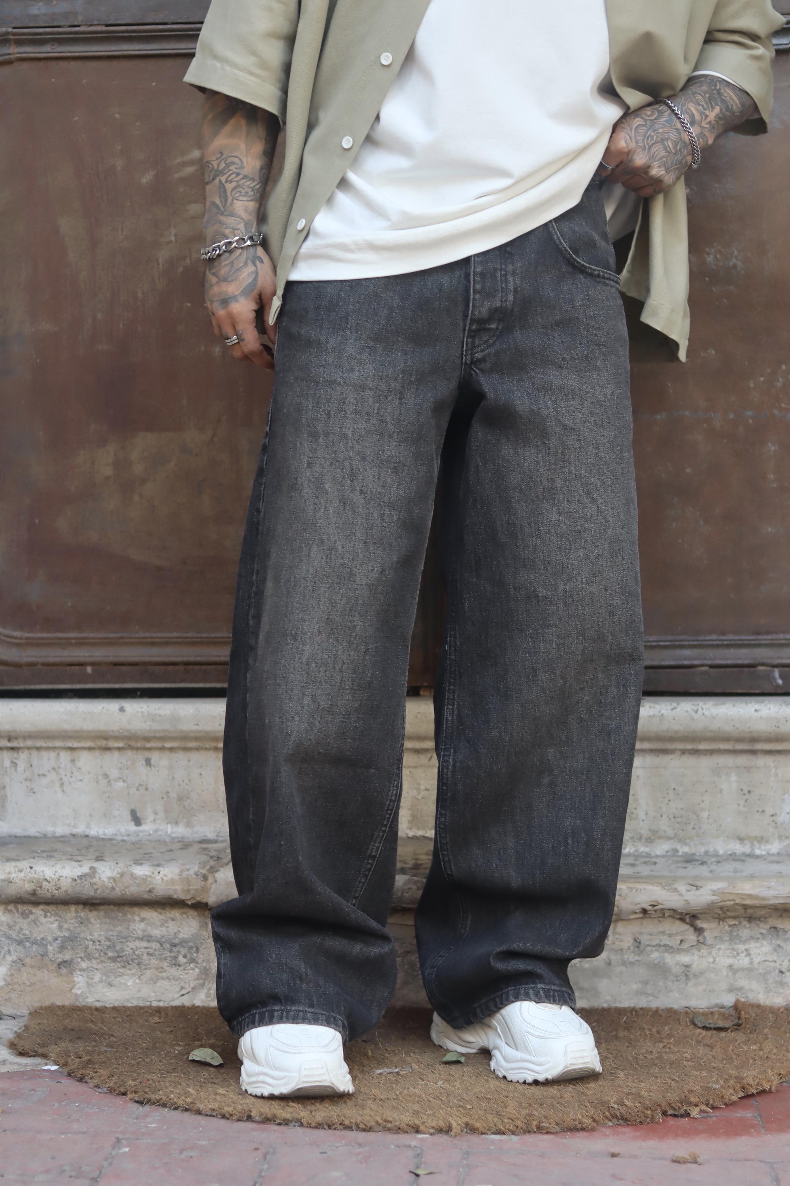 Antrasit ekstra baggy pantolon