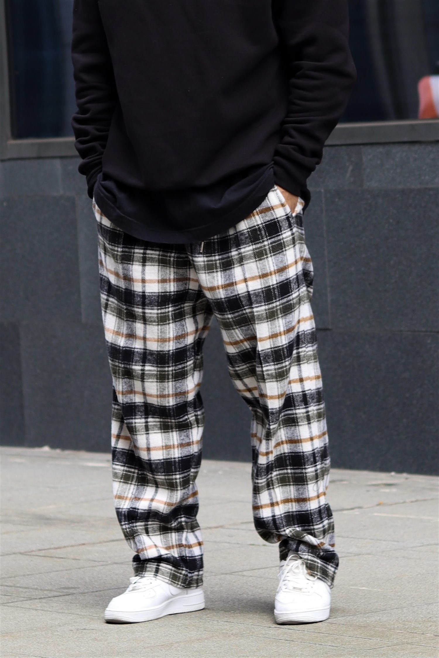 Baggy ekose pantolon