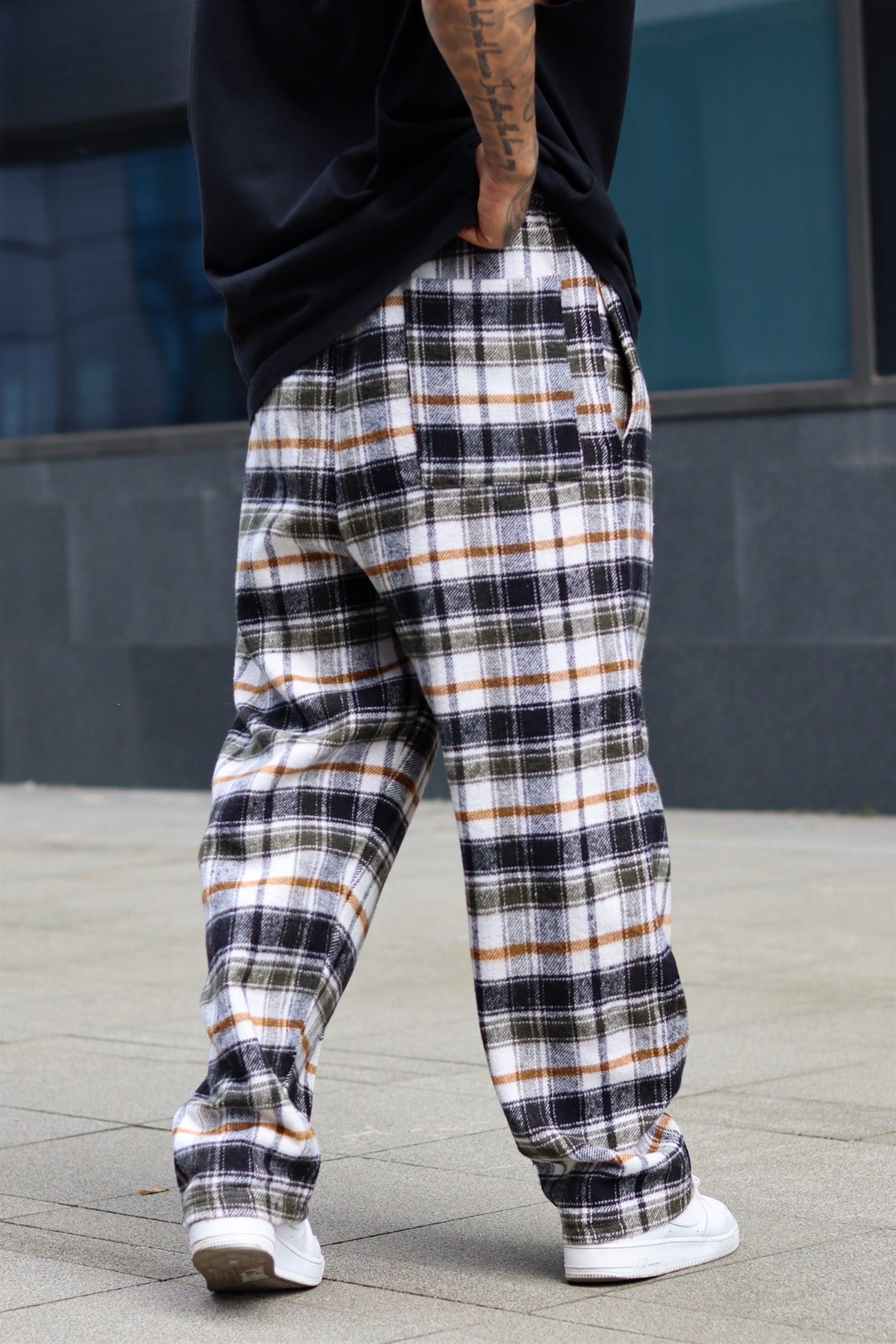 Baggy ekose pantolon