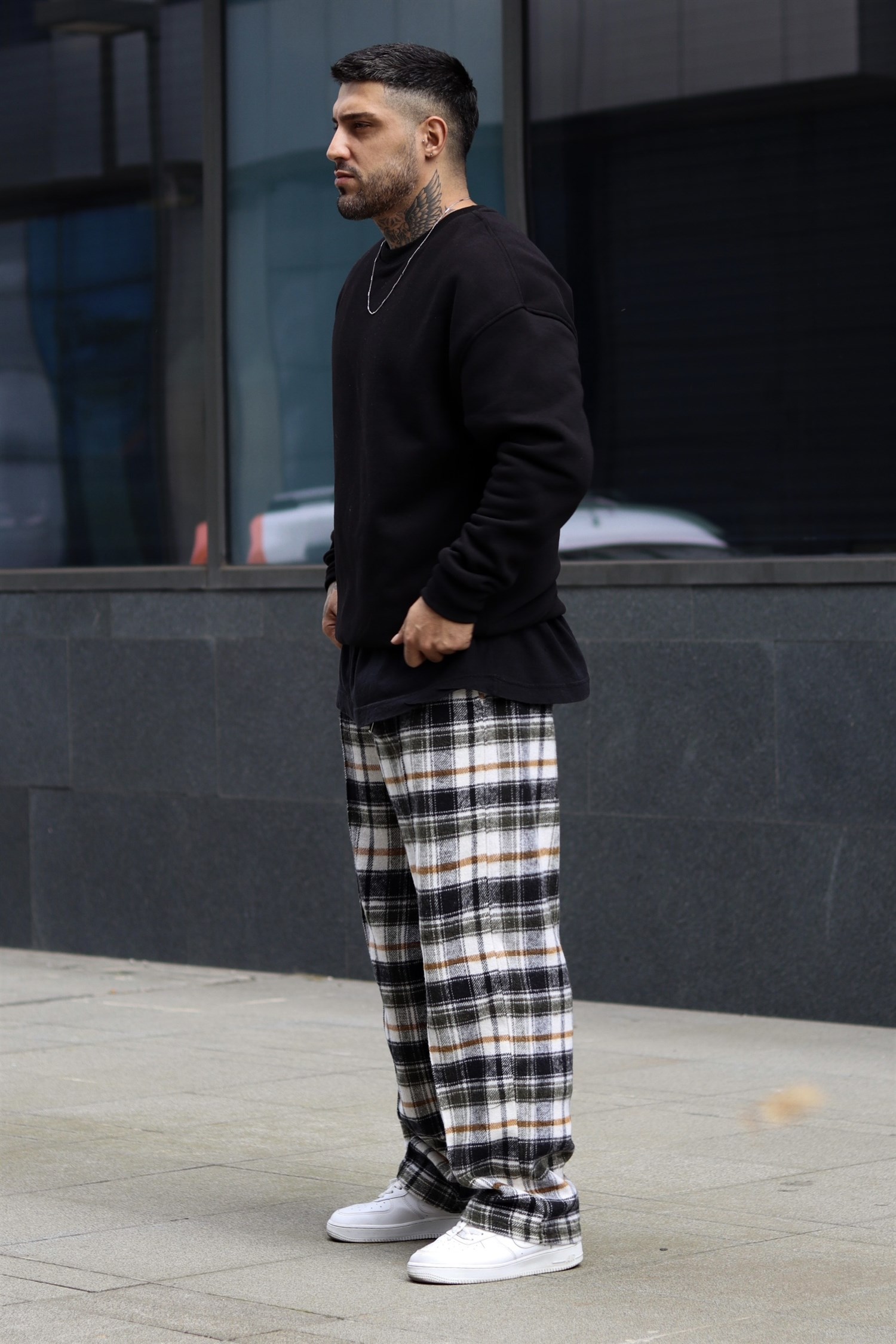 Baggy ekose pantolon