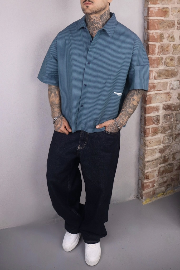 Barblock Petrol Blue Oversize Gömlek