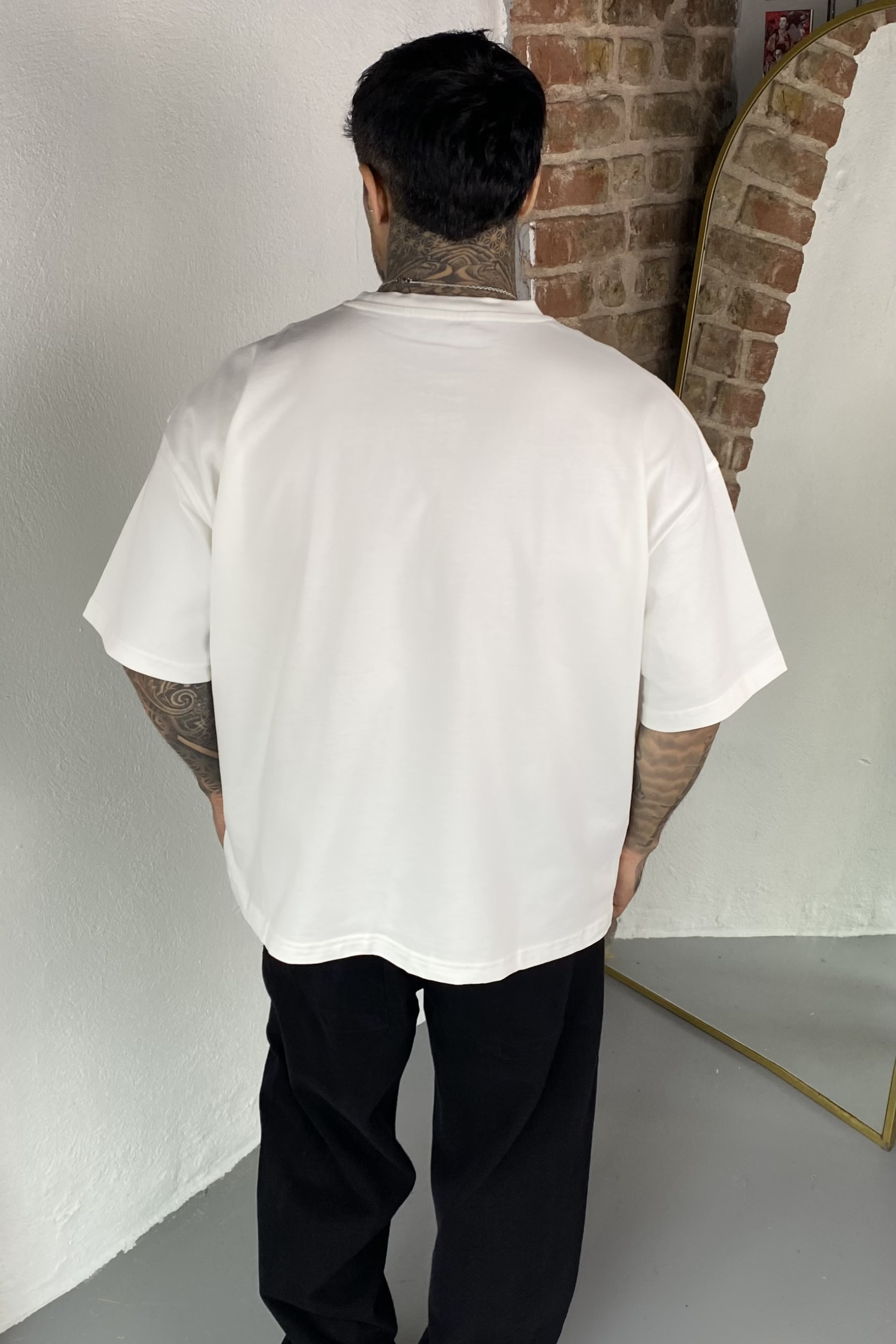 Basic Oversize Beyaz Tshirt