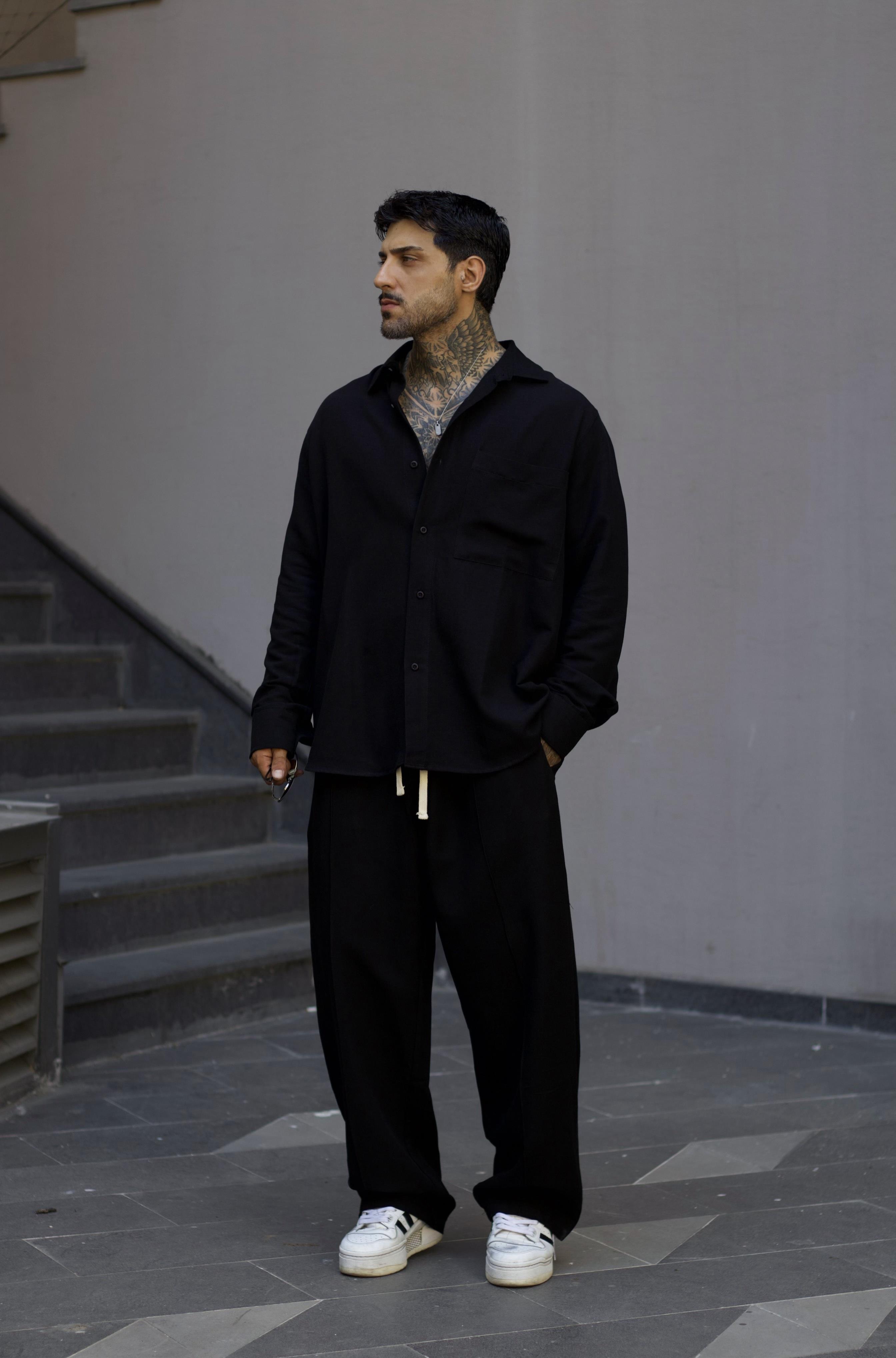 Basic Oversize Siyah Takım