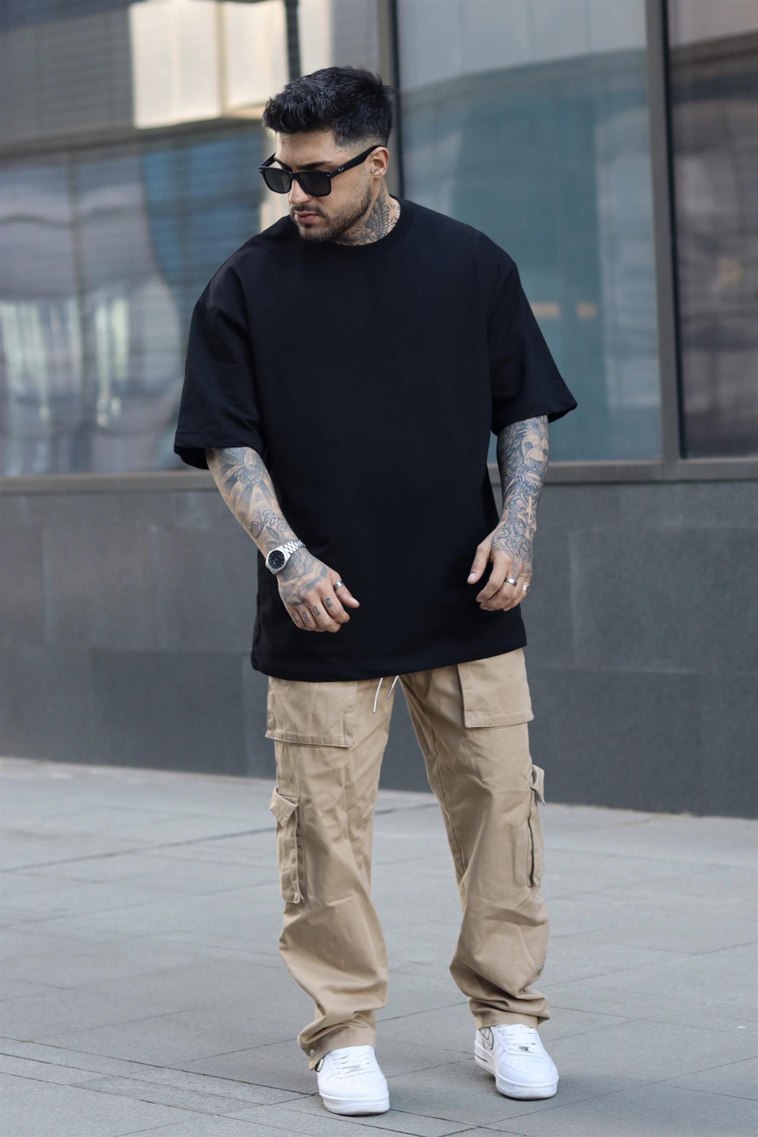 Basic oversize siyah tshirt