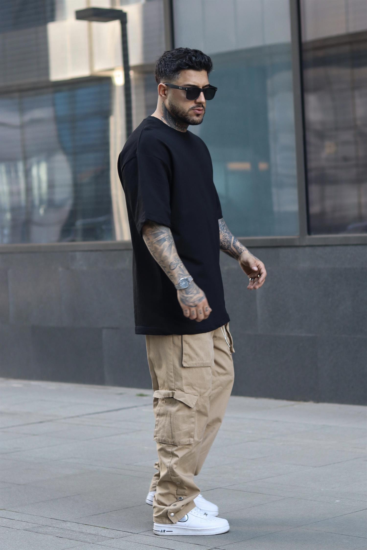 Basic oversize siyah tshirt