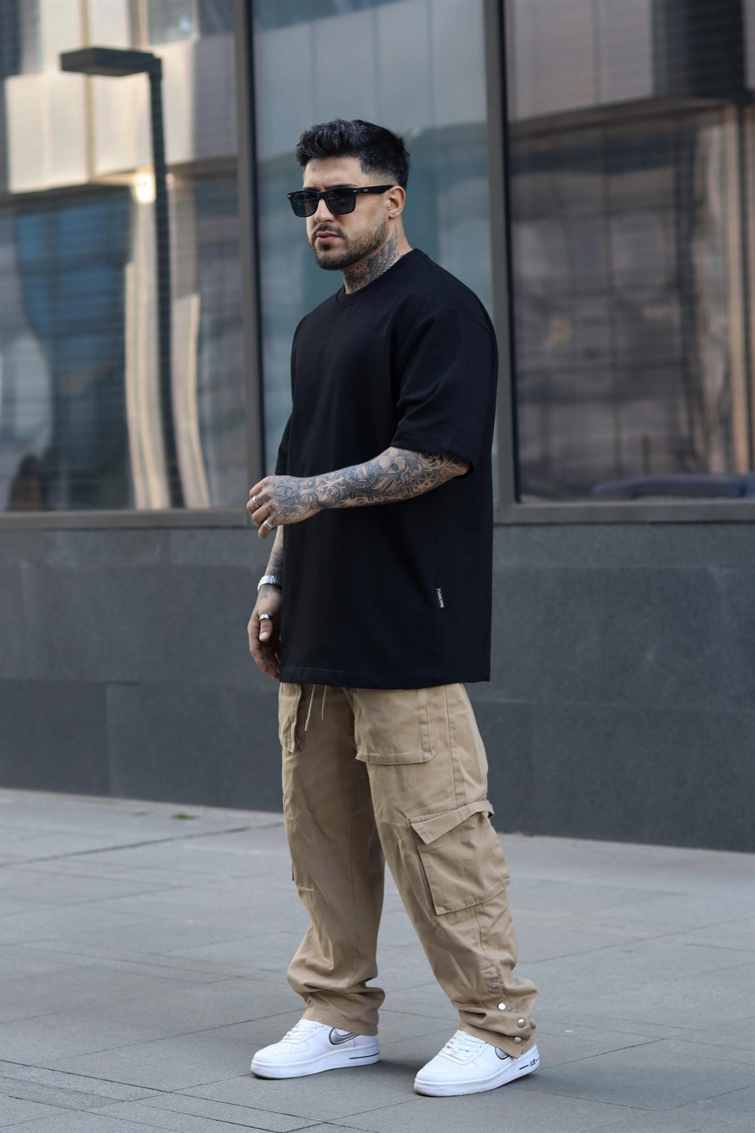 Basic oversize siyah tshirt