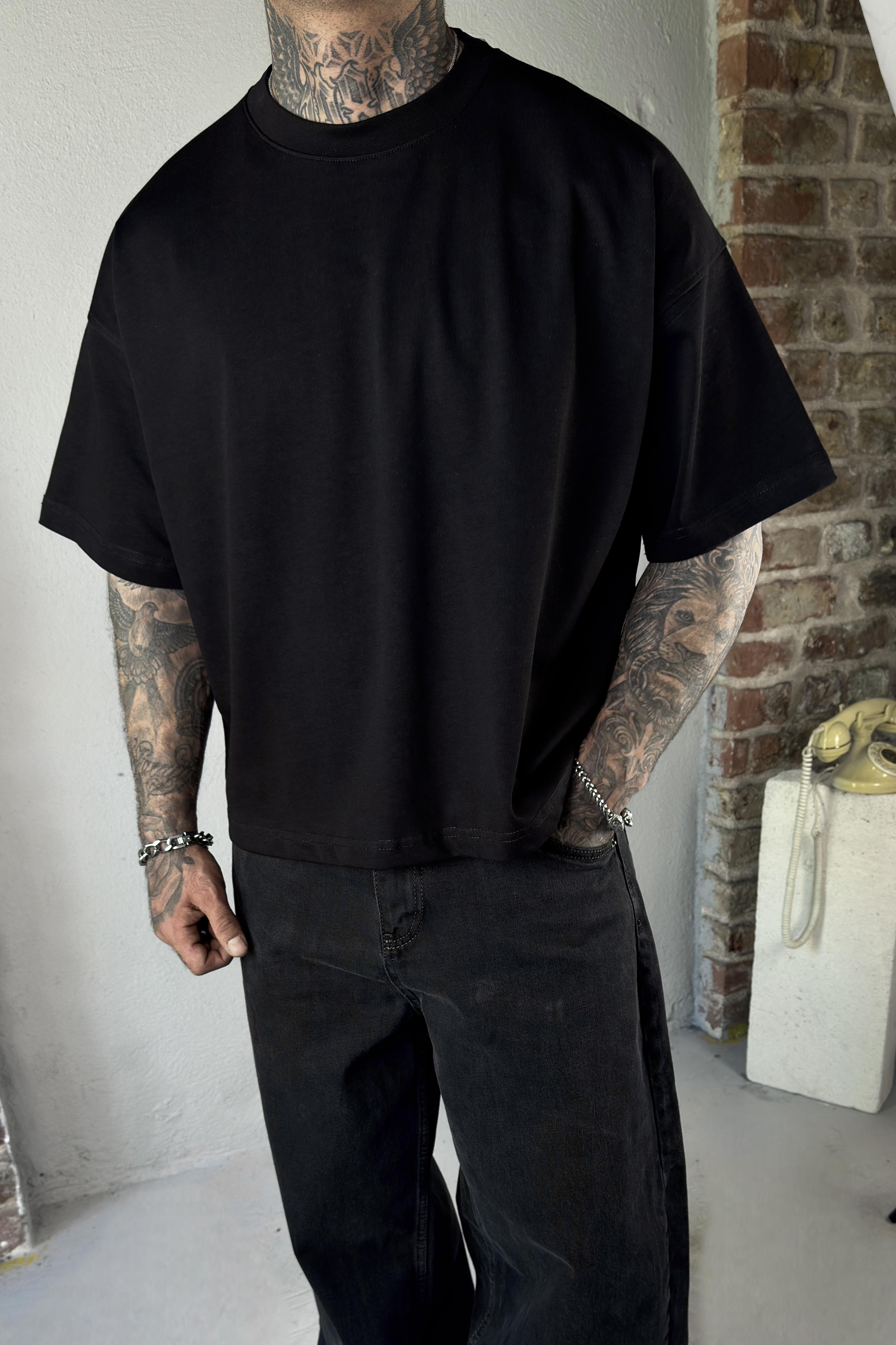 Basic oversize siyah tshirt